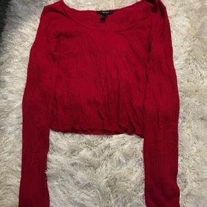 Forever 21 Red crop top scoop neck
